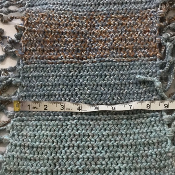 Chunky Knit Alpaca Infinity Scarf Fringe Boho - Picture 4 of 5
